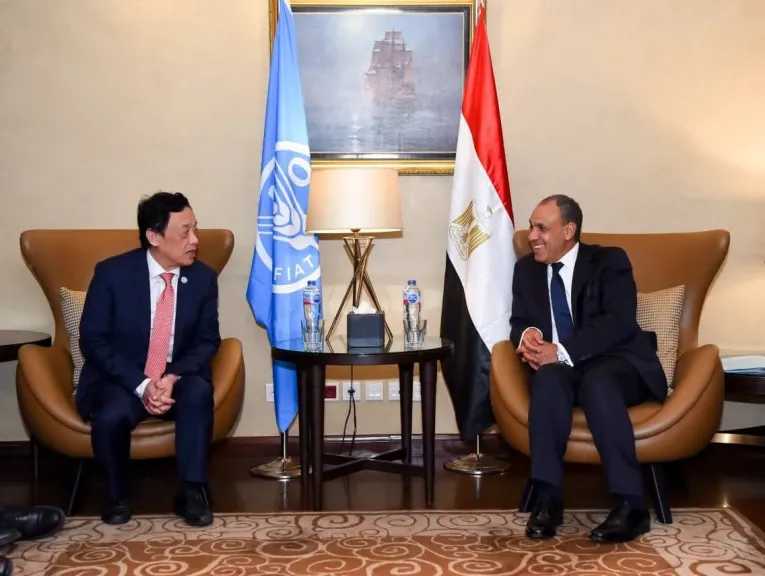 وزير الخارجية يلتقي مدير عام منظمة الفاو