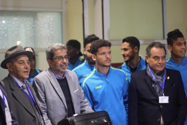 الرجاء البيضاوى يستقبل بعثة الإسماعيلى بالورود ولافتات الترحيب فى المغرب