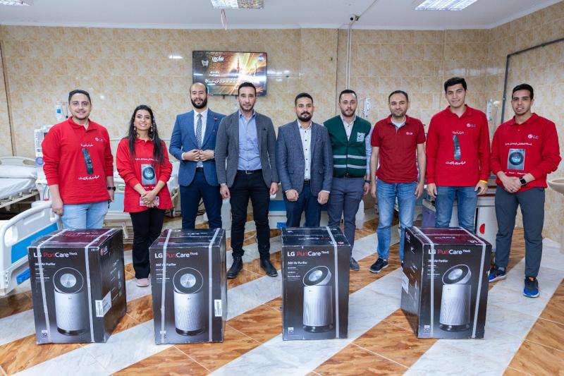 شركة إل جي مصر تتبرع بأحدث أجهزتها لتنقية الهواء ”PuriCare360” إلى مراكز الرعاية الصحية بالفيوم