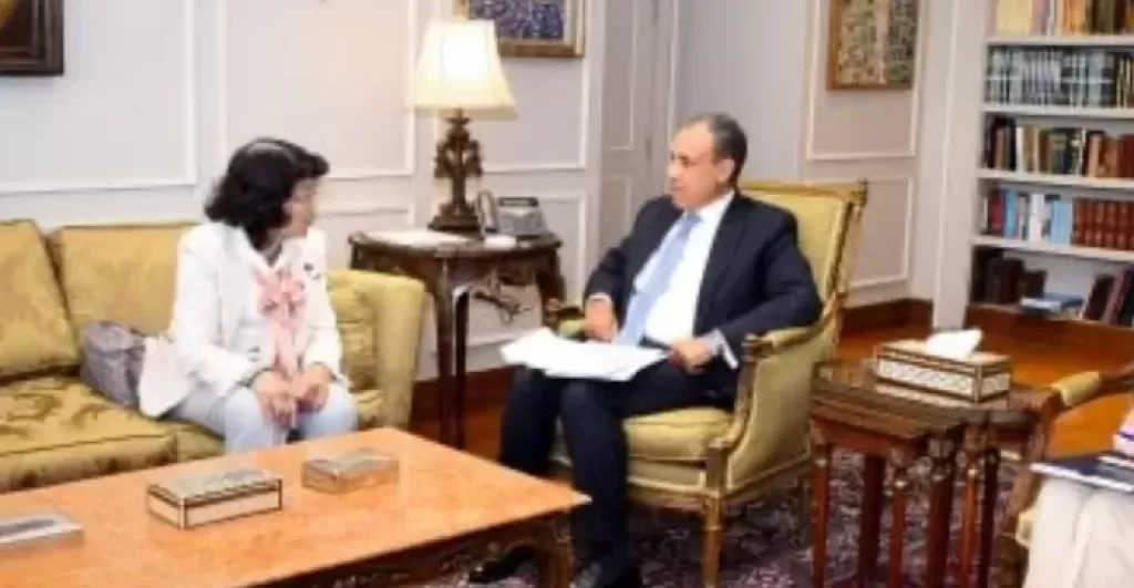 وزير الخارجية يلتقي بعضو مجلس النواب الياباني