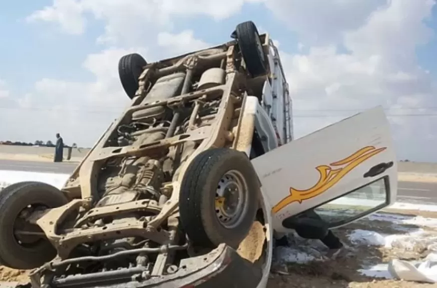 انقلاب سيارة محمّلة بالسجائر بطريق الجعافرة بأسوان