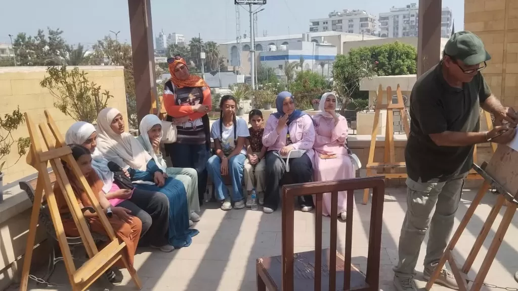 ورشة فنية لأطفال لمنتدى الطفل بموقع تل بسطا الأثري ضمن برامج ”إبداعنا يجمعنا” و”تراثك ميراثك”