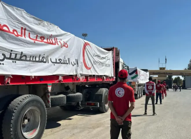 الهلال الأحمر المصري: مصر قدمت أكثر من نصف مليون طن مساعدات للأشقاء بقطاع غزة