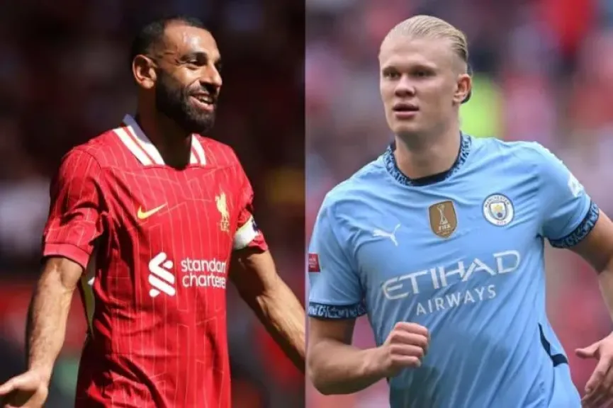 صراع مبكر بين صلاح وهالاند يشتعل مبكرًا بسبب ترتيب هدافي الدوري الإنجليزي