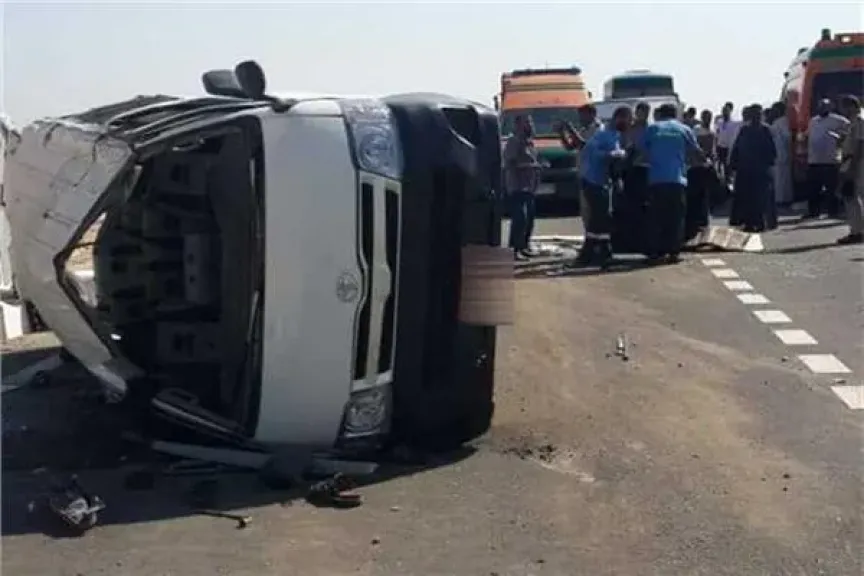 انقلاب ميكروباص يتسبب في إصابة 7 أشخاص بمنطقة المريوطية