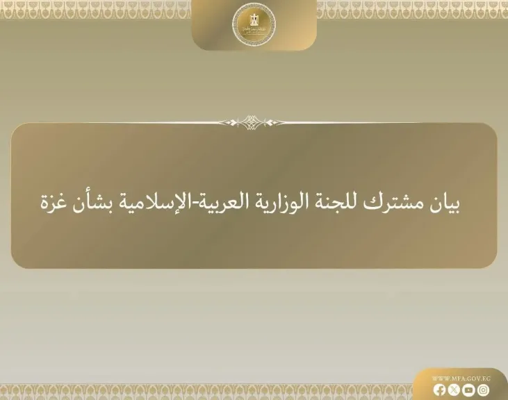 تفاصيل البيان المشترك الصادر عن وزراء خارجية اللجنة العربية الإسلامية بشأن غزة