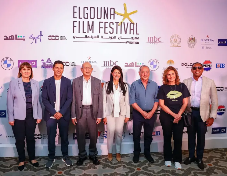 وزيرة التخطيط تشارك في المؤتمر الصحفي لمهرجان الجونة السينمائي في دورته الثامنة