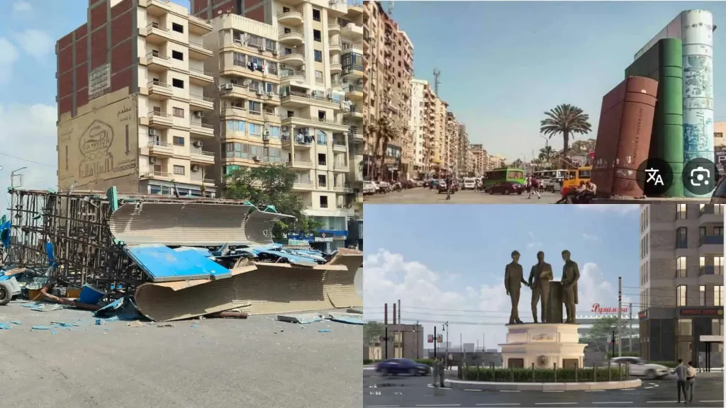 ميدان الكتب.. إزالة أهم ميادين المنصورة تثير الجدل ومحافظة الدقهلية ترد