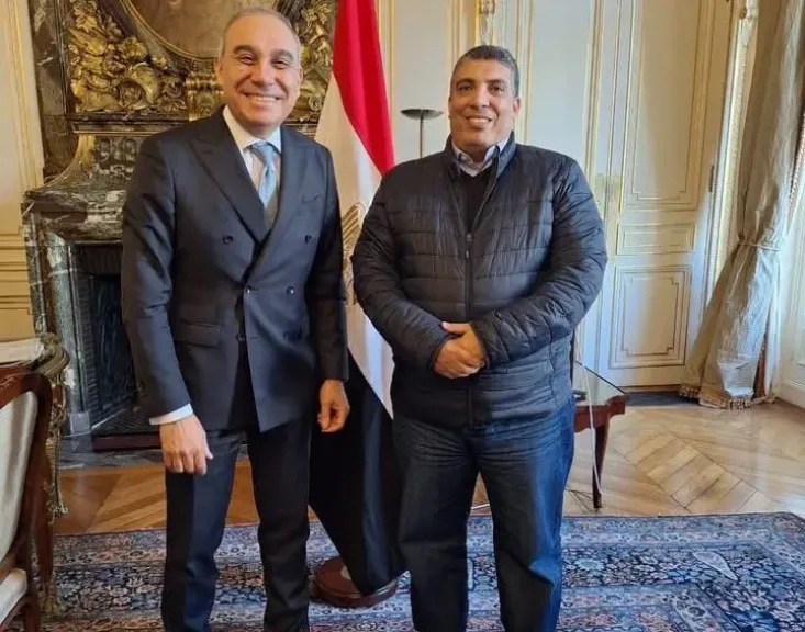 السفير المصري بفرنسا يستقبل رئيس جمعية بيوت الشباب المصرية