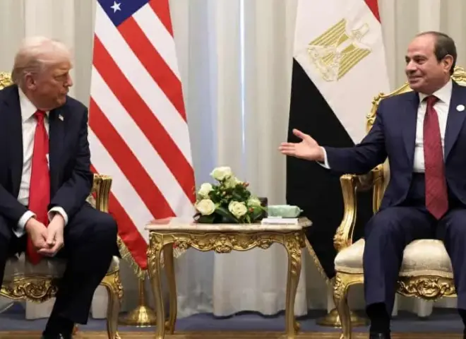 السيسي وترامب يعقدان جلسة مباحثات لبحث سبل دعم الاستقرار في الشرق الأوسط