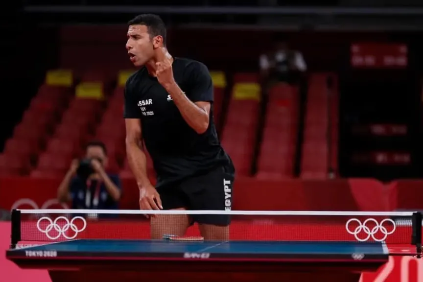 مشاجرة بين عمر عصر وزميله في المنتخب خلال بطولة إفريقيا لتنس الطاولة