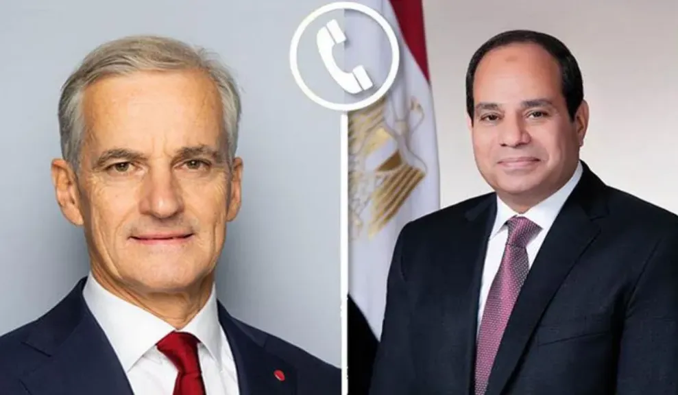 خلال اتصال هاتفي.. رئيس وزراء النرويج يؤكد للسيسي دعم اتفاق شرم الشيخ وإعادة إعمار غزة