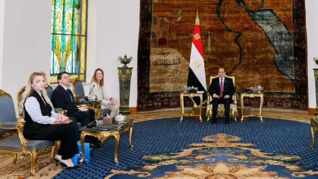 رئيسة البرلمان الأوروبي تلتقي الرئيس السيسي لبحث القضايا الإقليمية والدولية