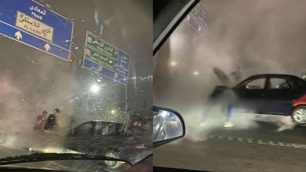 السيطرة على حريق سيارة على محور حسب الله الكفراوى بالقاهرة