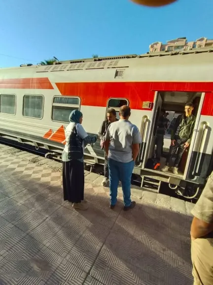 الشباب والرياضة: انطلاق الحملة القومية لتعزيز المشاركة السياسية ”شارك الكلمة كلمتك”بمحطة سكة حديد بني سويف