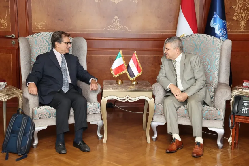 الفريق أسامة ربيع يلتقي المبعوث الإيطالي لمشروع الممر الاقتصادي الهند _الشرق الأوسط