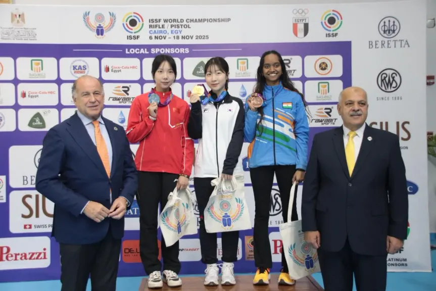 الصين والهند وكوريا الجنوبية تحصد الذهب في اليوم الثالث لبطولة العالم للرماية بالقاهرة