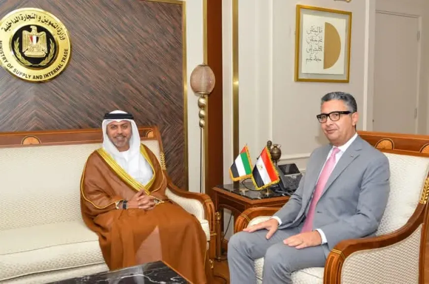 وزير التموين يستقبل سفير الإمارات لبحث سبل التعاون المشترك بين البلدين