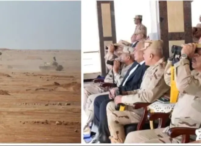 وزير الدفاع يشهد المرحلة الرئيسية للمشروع التكتيكي بإستخدام الذخيرة الحية