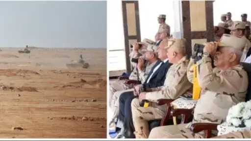 وزير الدفاع يشهد المرحلة الرئيسية للمشروع التكتيكي بإستخدام الذخيرة الحية