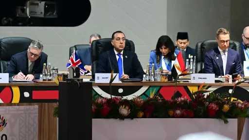 رئيس الوزراء يشارك في فعاليات الجلسة الافتتاحية لقمة مجموعة العشرين (G20) لعام 2025 بجوهانسبرج