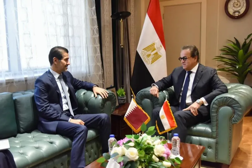 وزير الصحة يستقبل سفير قطر لبحث تعزيز التعاون الصحي المشترك