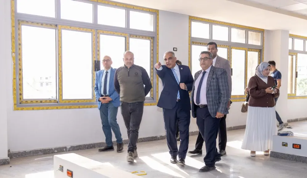 جولة موسعة لرئيس جامعة طنطا لتفقد سير العمل بالمشروعات الانشائية