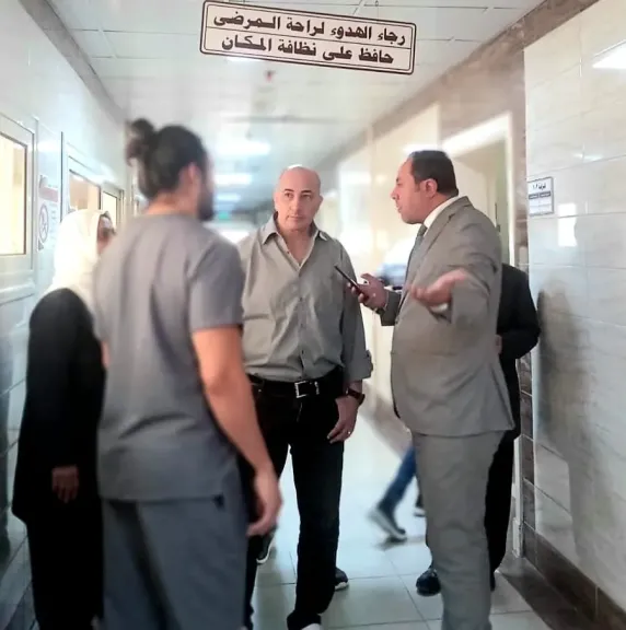 رئيس المؤسسه العلاجية يتفقد تجهيزات قسم رعاية الأطفال الجديد بمستشفى هليوبوليس