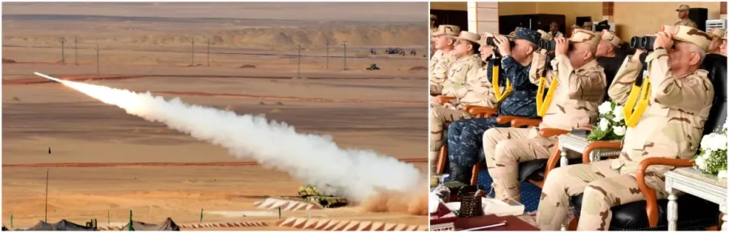 وزير الدفاع يشهد تنفيذ المرحلة الرئيسية للرماية الصاروخية لعناصر قوات الدفاع الجوي