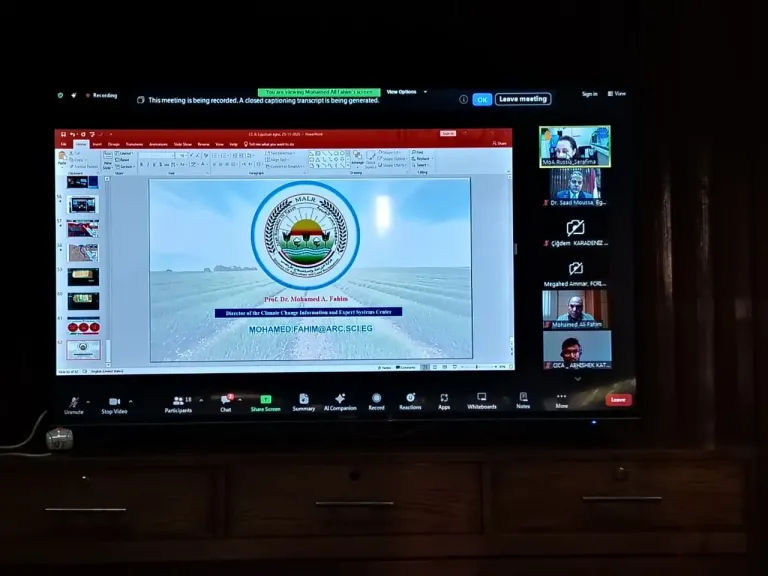 الزراعة تنظم ورشة عمل لدعم الأمن الغذائي في مواجهة التغيرات المناخية