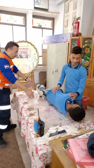 تعليم الفيوم تنظم تدريبا عمليا على الإسعافات الأولية في سنورس استعدادا لمناورة «صقر»