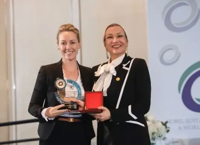 ياسمين فؤاد تفوز بجائزة صندوق نوبل للاستدامة