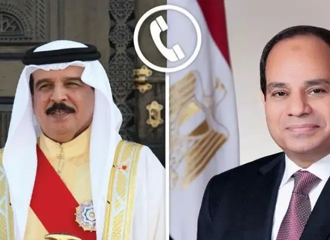 السيسي وملك البحرين يؤكدان دعم وقف الحرب في غزة ورفض تهجير الفلسطينيين