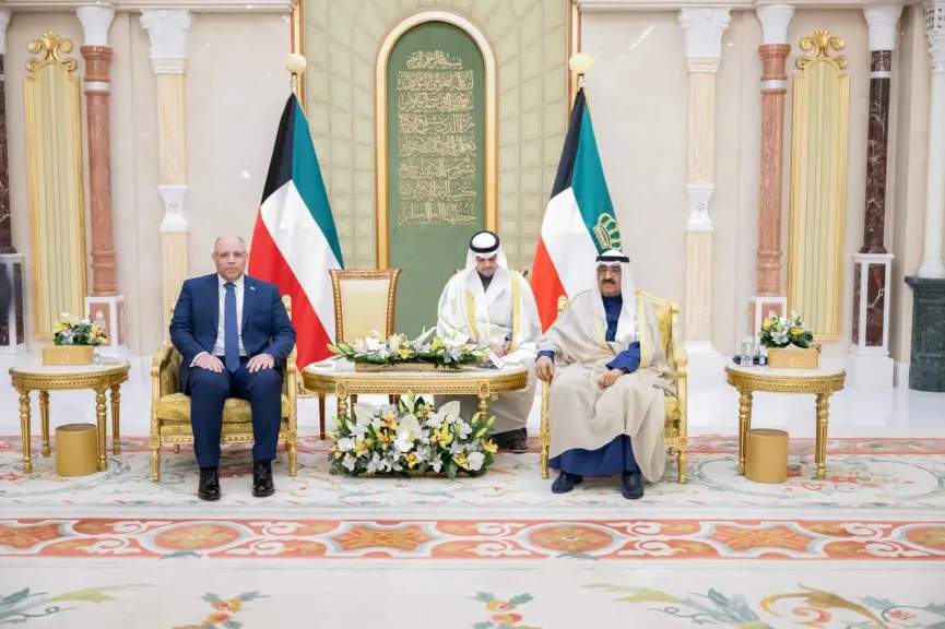 السفير المصرى يقدم أوراق اعتماده لأمير الكويت