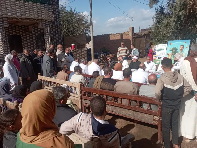 اطلاق قافلة بيطرية مجانية بقرية تلبنت أبشيش بمحافظة المنوفية