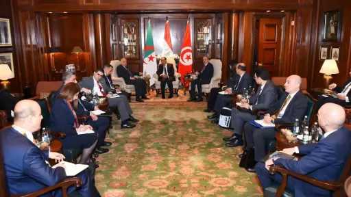 وزير الخارجية يعقد اجتماعاً ثلاثياً حول ليبيا مع نظيريه الجزائري والتونسي