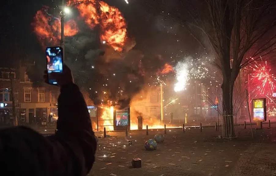 مصرع شخصين بسبب الألعاب النارية في هولندا.. واشتعال النيران بكنيسة