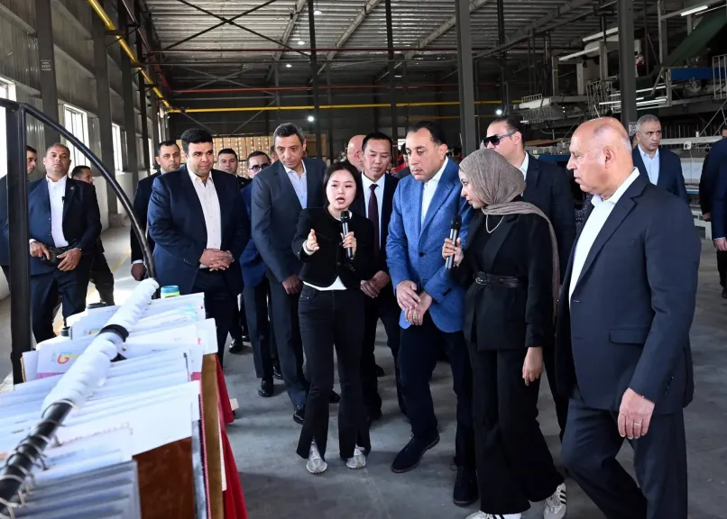 ”مدبولي” يفتتح مجمع ”شين جين” المتكامل للمنسوجات والطباعة والصباغة بمنطقة السخنة الصناعية باستثمارات 20 مليون دولار