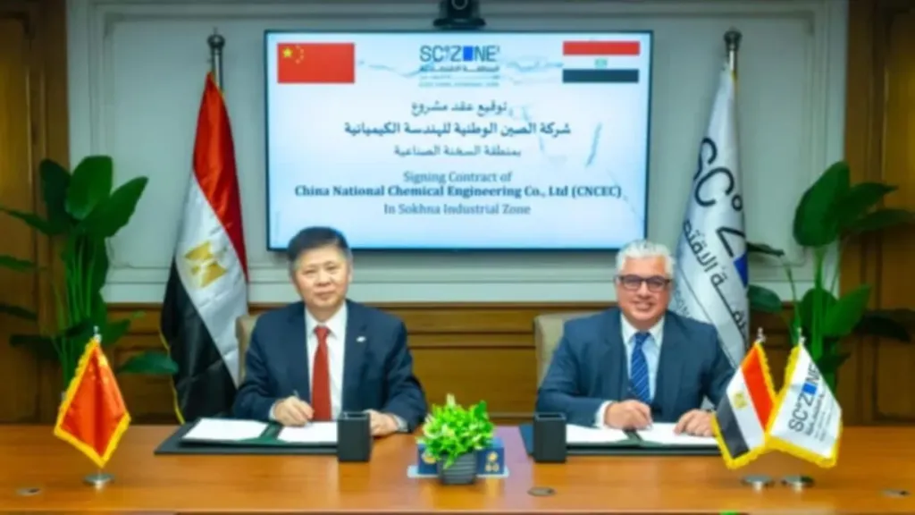 اقتصادية قناة السويس توقع عقد مشروع صيني لخطوط إنتاج كربونات الصوديوم