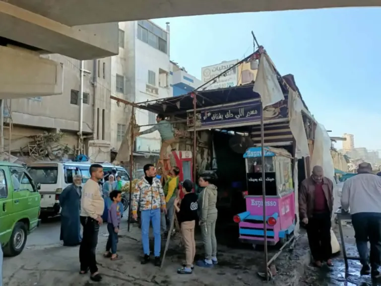 حملة لإزالة الإشغالات بمدينة طلخا على مدار يومين في الدقهلية