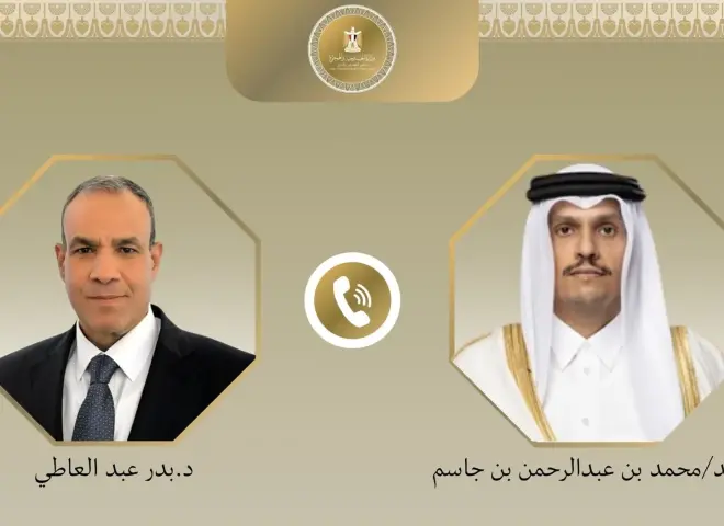وزير الخارجية ونظيره القطري يؤكدان ضرورة مضاعفة الجهود لخفض التصعيد