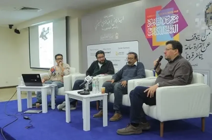 من سمير إلى روزاليوسف.. ندوة محيي الدين اللباد تستعيد زمن الفن الجميل بمعرض الكتاب