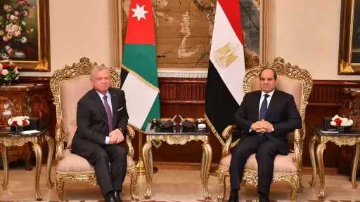 الرئيس السيسي وملك الأردن يجددان رفضهما للانتهاكات والممارسات التعسفية ضد الشعب الفلسطيني