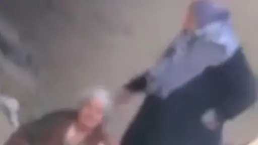 ضبط المتهمة بالاعتداء علي والدتها المسنة في الشارع وتعاطف كبير مع الام المعتدي عليها