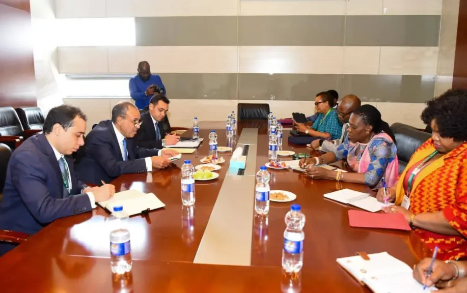 وزير الخارجية يلتقي مفوضة الصحة والشئون الإنسانية بالاتحاد الأفريقي لبحث تعزيز التعاون الصحي