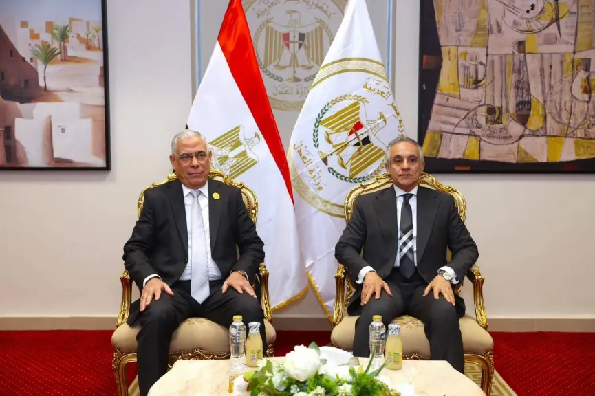 وزير العدل يستقبل النائب العام لتهنئته بتولي مهام منصبه