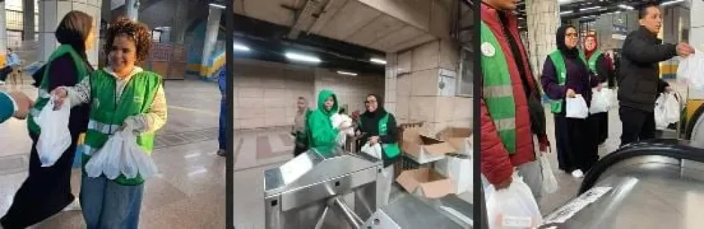 المترو يطلق حملة هنفطر فى المحطة بالتنسيق مع بنك الطعام المصري 