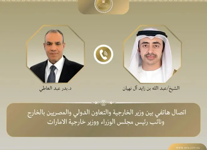 وزير الخارجية يبحث مستجدات التطورات الإقليمية مع نظيره الإماراتي