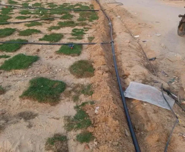 تحويل منطقة تجمع قمامة فى القنطرة شرق بالإسماعيلية إلى مسطح أخضر