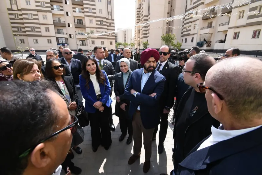 رئيس مجموعة البنك الدولي يزور وحدات المبادرة الرئاسية ”سكن لكل المصريين” بمدينة العاشر من رمضان